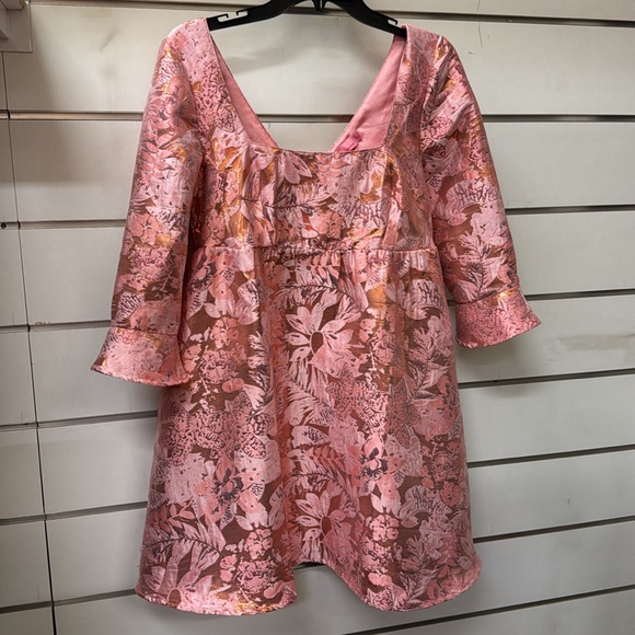 Eva Franco Anthropologie Pink Baby doll Bow Dress - Picture 4 of 4